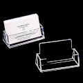 Miniatyrbillede 3 af 5: Transparent skrivebords hylde opbevaring display stativ akryl plastik transparent skrivebord visitkort holder (hvid)