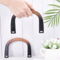 Miniatyrbilde 3 av 5: 2 stk. Trehåndtak U-formede Trehåndtak for Håndveske Diy Håndlaget Makrameveskehåndtak Repla