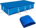 Poolafdækning, rektangulær poolafdækning, let at installere støvtæt poolbeskytter, egnet til rammepool (220*150CM)