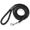 Miniatyrbilde 1 av 5: Hundeforing av nylon, tau for hunder, treningsforing for mellomstore og store hunder med rustfritt stålspenne, 1,5 m lang og 1,2 cm bred (svart)