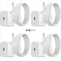 4-pack iPhone-laddare - Snabbladdare - Adapter + 2-meterskabel 20W USB-C Vit iPhone 4-Pack USB-C