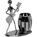 Miniatyrbild 1 av 5: Gitarr Pennställ Kreativa Skrivbordstillbehör Multifunktionellt Pennställ i Metall