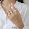 Miniatyrbild 3 av 5: 925 Sterling Silver Ångestdämpande Ring För Kvinnor Män Fidgetringar För Ångest Ångestring Med Pärlor Spinnerring För Ångest Cy) 8