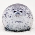 Miniatyrbild 2 av 5: 60cm Säl Djur Kudde, Chubby Blob Säl Kudde Söta Säl Plyschdjur Bomull Plysch Leksak Kudde Comcompatible Med Bord Mjuk Säl Krama Kudde Bac Grau 40cm