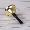 Miniatyrbillede 2 af 5: Håndklokke Bordklokke Håndklokke Stålklokke (guld)