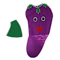 Pikkukuva 3 / 4: Hedelmäasu Lasten Juhliin - Värikäs ja Eloisa Pukeutumisasu eggplant