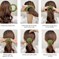 Miniatyrbillede 5 af 5: Lazy Fashion Birds Nest Hårklemme, 7 stk. Fuglerede Hårnål til Kvinder og Piger Hårklemmer Hårtilbehør Donut Bun Maker Hårtilbehør
