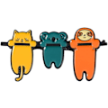Miniatyrbillede 8 af 8: 4 stk. søde emaljenåle sæt alpaca dovendyr badges broche nåle til tøj tasker jakker tilbehør DIY håndværk