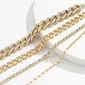 Miniatyrbild 4 av 5: 4 st Ormbenskedjearmband Set för Kvinnor Gold One-size