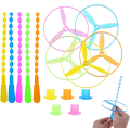 Miniatyrbilde 5 av 5: 10 stk. Twisty Pull String Flygende taller Spinn Flygende Disk Helikoptre Leker Pedagogiske Leker for Barn-Stil tilfeldig, farge tilfeldig