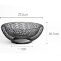 Miniatyrbillede 2 af 5: Metal Mesh Frugtkurv Stativ Til Køkkenbord, Sort Dekorativ Bordpynt