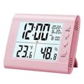 KINCJON Digital Väckarklocka, Elektronisk Klocka LED-Display Elektronisk Klocka Stereo, Gåva till Vänner och Barn Rosa