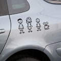 Miniatyrbillede 3 af 5: 20 stk. Bilsticker Familie Med Kæledyr Bilsticker Held & Lykke Stickers Til Vindue (Sort)