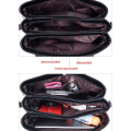 Miniatyrbillede 4 af 5: Håndtasker til damer Top Handle Læder Skulder Crossbody Tasker Dame Tote Messenger Designer Punge (Bordeaux)