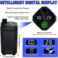 Miniatyrbilde 3 av 5: 6000mAh oppladbar elektrisk bærbar campingsdusj – temperaturdisplay og batteri, 4 moduser, PP-filter