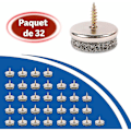 Miniatyrbillede 5 af 5: 32 stk. stoleglidere, 28 mm diameter stoleglidere. Møbelglidere med 5 mm tykke filtpude er ideelle til beskyttelse af stoleben, med nem installation af Sc