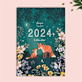 Pikkukuva 2 / 5: 2024 seinäkalenteri luonto- ja villieläintaiteella
