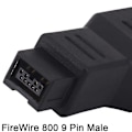 Miniatyrbillede 4 af 5: Firewire 1394 Type A 400 6-polet hun til 1394 Type B 800 9-polet han