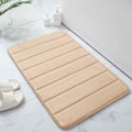 Miniatyrbillede 1 af 4: Memory Foam Bademåtte, 40 x 60 cm, Ekstra Blød Skridsikker Bademåtte, Super Absorberende Bademåtter til Badeværelsesgulv, Beige