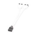 Miniatyrbillede 3 af 5: Mini USB 9-polet datakabel afskærmet USB 2.0 9-polet splitterkabel 15 cm