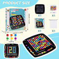 Miniatyrbilde 2 av 3: 48-241 stk Perler Intellektuelt Sjakkbrett Strategibrettspill Sjakkbrett for Barn og Voksne 120 Beads