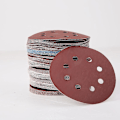 Miniatyrbillede 2 af 4: 100 stk. 125mm Rundt Formet Slibeskiver Krog & Loop Slibepapir Poleringsplader 8 Huller