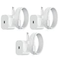 Miniatyrbilde 1 av 3: Lader for iPhone - Hurtiglader - Adapter + Kabel 20W USB-C Hvit 3-pak iPhone 3-Pack iPhone