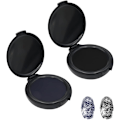 Miniatyrbild 1 av 7: Tumtrycksplatta, fingeravtrycksbläckplatta, fingeravtryckssats för identifieringssäkerhets-ID fingeravtryckskort brottsbekämpning fingeravtryckstämpel bläckplatta 1 Black+1 Blue