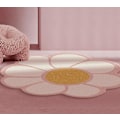 Miniatyrbilde 3 av 4: Blomst Rundt Teppe, Barnerom Gulvmatte, Sengside Plysj Teppe 60*60cm