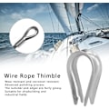 Miniatyrbild 3 av 5: 50 st Wire Rope Thimble Wire Rope Clips Rostfritt Stål Kabel Riggning Verktyg för Skeppsbyggnad (M8 (8mm))