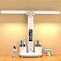 Miniatyrbilde 5 av 5: LED Skrivebordslampe med Penneholder/Digital Klokke Multifunksjonell Skrivebordslampe for Husholdning Barnerom D