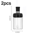 Miniatyrbillede 2 af 5: Saucekrukke Transparent Glas Kombination Ske Med Låg Beholdere Opbevaring Krydderier Salt Sukker