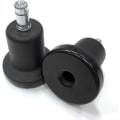 Miniatyrbilde 4 av 5: Kontorstol 2 tommers svingbare faste hjul Plast glidebane stolbein 5 stykker (yu-1)