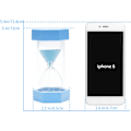 Miniatyrbillede 5 af 7: Timeglas Sand Timer, Sand Timer, Timeglas Børns Timeglas Timer Timeglas Sæt Farverigt Sandur Køkken Timer Blue 3 min