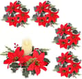 Manschetter för kronljus 2-pack Jul med blommor från Swerox