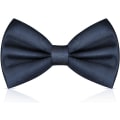 Miniatyrbilde 1 av 4: Herre Sløyfe, Klassisk Ensfarget Forhåndsknyttet Sløyfe for Menn, Sateng Tux Sløyfe, Justerbar Formell Hals Sløyfe for Fester, Bryllup (Marineblå)