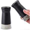 Miniatyrbillede 2 af 5: Glas Salt- og Peberdryssere Sæt med Justerbare Hældningshuller - Rustfrit Stål Saltdrysser og Peberdrysser - Landlig Salt- og Peberdrysser S