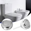 Pikkukuva 2 / 5: WC-istuimen painonappi, yksi huuhtelupainike, WC-vesisäiliön painike