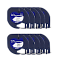 Miniatyrbilde 1 av 5: 10 stk. Maker-refiller til Letratag-refiller 12 mm x 4 m hvit plasttape for Letra Tag Plus Maker