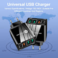 Miniatyrbilde 3 av 5: 4A europeisk og amerikansk mobiltelefonlader PD20W+2.4A 3USB multiport-ladehodeadapter - White