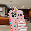 Miniatyrbillede 4 af 5: 3D Enhjørning Etui til iPhone 11, iPhone 11 Enhjørning Etui, 3D Sød Tegneserie Børn Piger Kvinder Enhjørning Form Karakter Blød Silikone