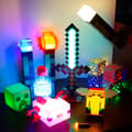 Minecraft Pixel Lampe | LED Bordlampe Dekorativ Natlampe**Eksploderende lampe Exploding lamp