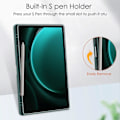 Miniatyrbillede 5 af 5: Klart Cover til Samsung Galaxy Tab S9 FE Plus, Tablet Tri-fold Stand Cover med Penneholder Green