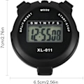 Miniatyrbilde 2 av 5: Digital Sports Stoppeklokke Timer Stoppeklokke Stor Display Intervalltreningstimer Utendørs Split Stop Watch Rundetidtaker(Svart)