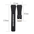 Miniatyrbillede 2 af 4: Silikonearmbånd til Samsung Galaxy Watch 46mm Armbånd Sort