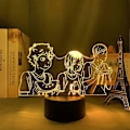 Miniatyrbillede 2 af 5: Anime LED Lampe Shoyo Hinata Kenma Kozume Figur 3D Natlampe til Børn 16 Farveskift Optisk Illusion Belysning med Fjernbetjening Soveværelsesindretning