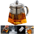 Miniatyrbillede 1 af 5: Glas Tekande 350 ml Tekande til En Person med Varmebestandig Rustfrit Stål Infuser Perfekt til Te og Kaffe (350ML)