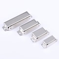 Miniatyrbilde 3 av 4: Magnetisk dørstopper - Magnetiske dørstoppere for skap, dørmagneter, medium (4 stk. - sølv)