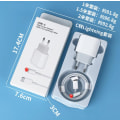 Miniatyrbillede 6 af 6: iPhone Hurtigoplader C til Lightning Strømadapter 20W + 2M Datakabel Hvid