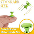 Miniatyrbillede 2 af 5: 100 Stk. Jumbo Kæmpe Store Tegnestifter 2,5 cm Standard Tommelfingerstifter Stålspids Og Plastikhoved Tegnestifter Til Korktavle (purpurrød, Guld, Blå, Gr